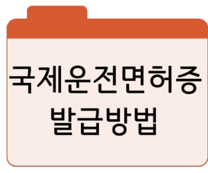 국제운전면허증 발급 방법비용·준비물·신청 총정리